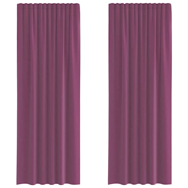 vidaXL Voile gardiner med öglor 2 st lila 140x260 cm