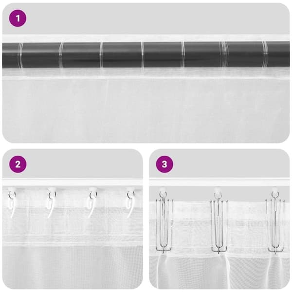 vidaXL Voile gardiner med öglor 2 st rosa 140x245 cm