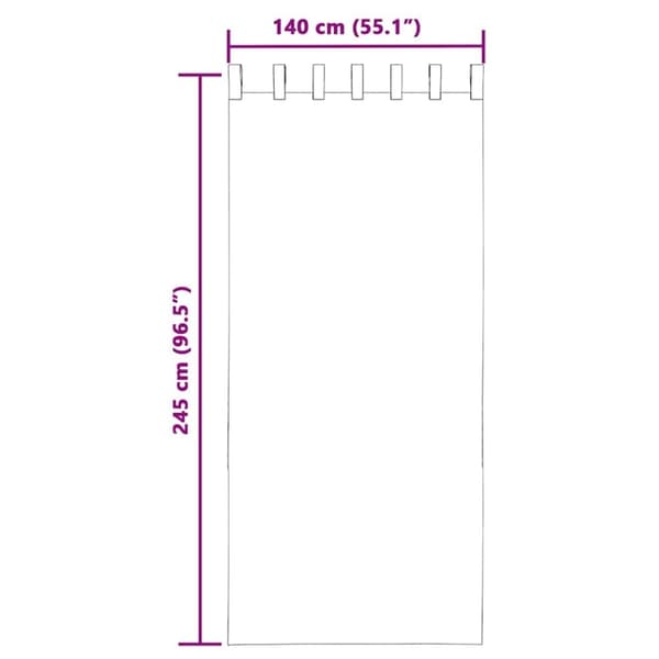 vidaXL Voilegardiner med hemper 2 stk oransje 140x245 cm
