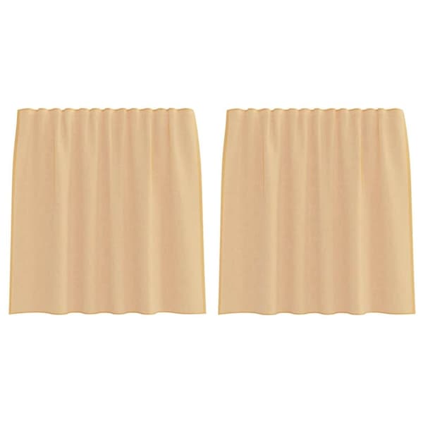 vidaXL Voilegardiner med hemper 2 stk sand 140x140 cm