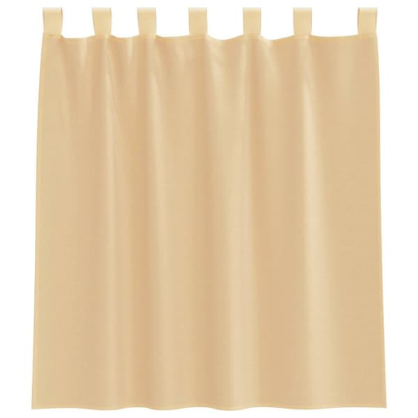 vidaXL Voilegardiner med hemper 2 stk sand 140x140 cm