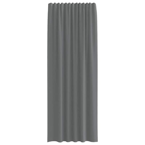 vidaXL Voile gardiner med öglor 2 st mörkgrå 140x260 cm