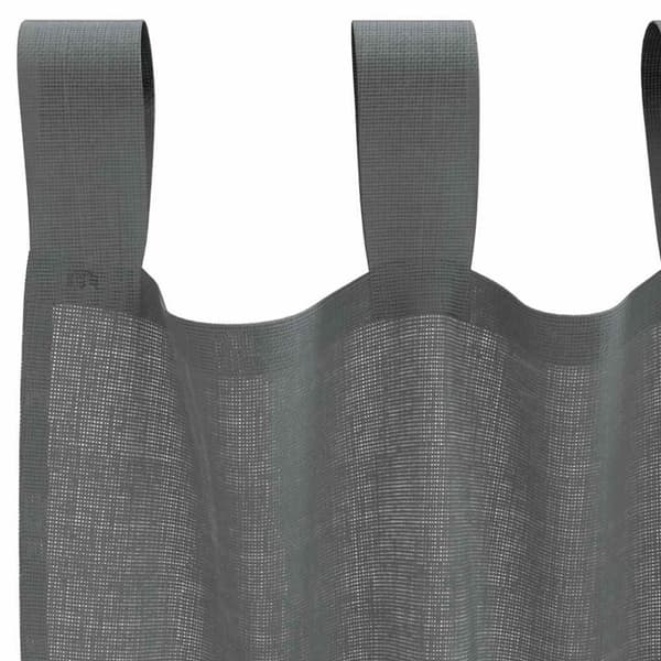 vidaXL Voile gardiner med öglor 2 st mörkgrå 140x260 cm