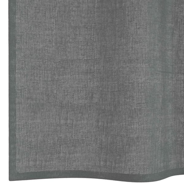 vidaXL Voile gardiner med öglor 2 st mörkgrå 140x260 cm