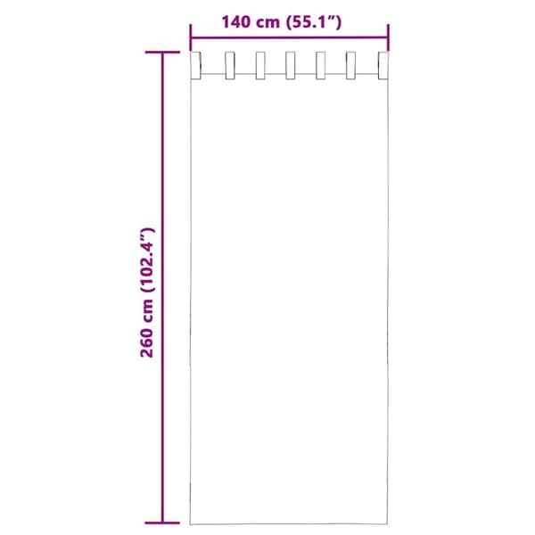 vidaXL Voile gardiner med öglor 2 st mörkgrå 140x260 cm