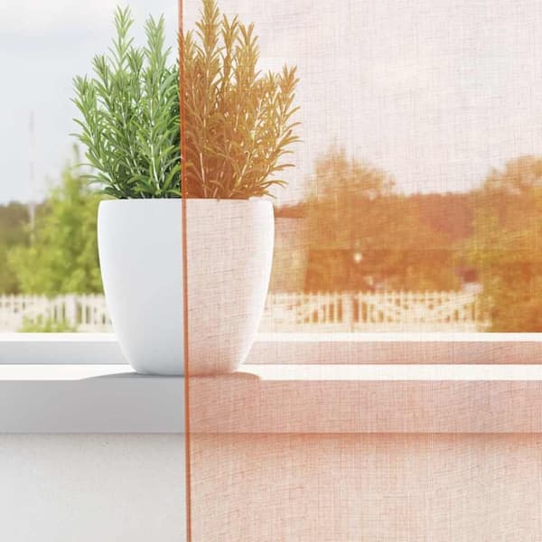 vidaXL voile-gardiner med løkker 2 stk. 140x175 cm terrakottafarvet
