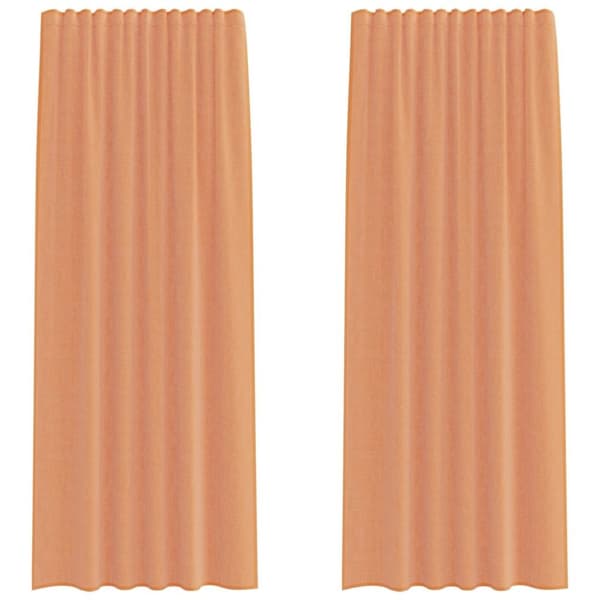 vidaXL voile-gardiner med løkker 2 stk. 140x225 cm terrakottafarvet