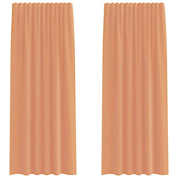 vidaXL voile-gardiner med løkker 2 stk. 140x245 cm terrakottafarvet