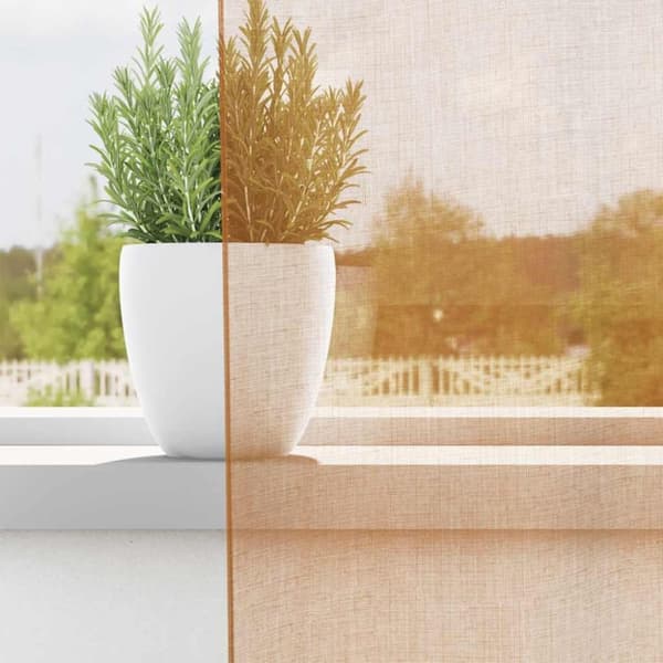 vidaXL voile-gardiner med løkker 2 stk. 140x245 cm terrakottafarvet
