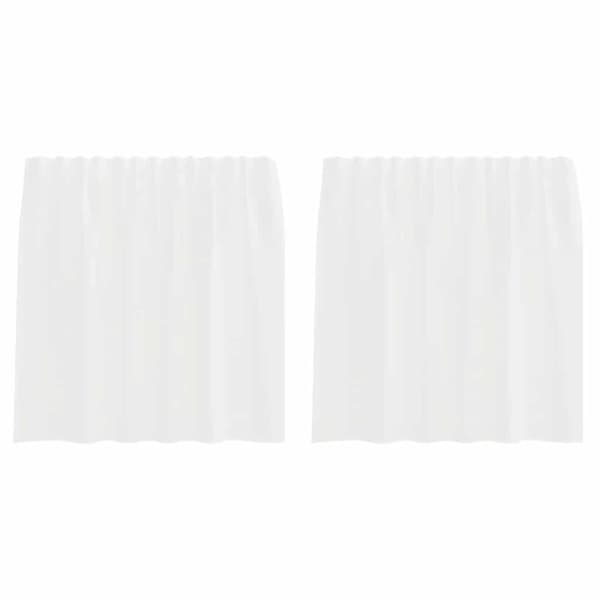 vidaXL voile-gardiner med løkker 2 stk. 140x140 cm hvid