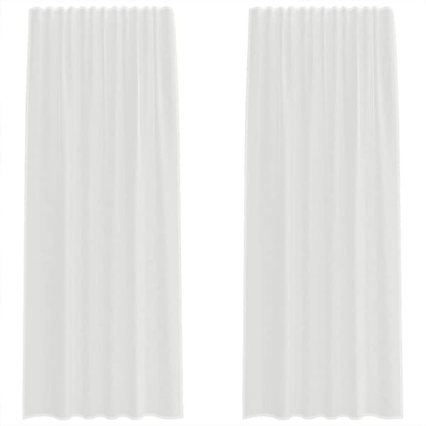vidaXL voile-gardiner med løkker 2 stk. 140x245 cm hvid