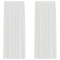 Miniatyrbillede 2 af 2: vidaXL voile-gardiner med løkker 2 stk. 140x245 cm hvid
