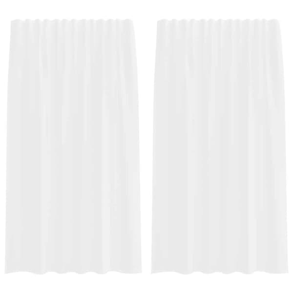vidaXL voile-gardiner med løkker 2 stk. 140x175 cm hvid
