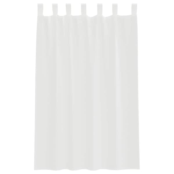vidaXL voile-gardiner med løkker 2 stk. 140x175 cm hvid