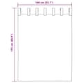 Miniatyrbillede 9 af 9: vidaXL voile-gardiner med løkker 2 stk. 140x175 cm hvid