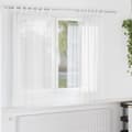 Miniatyrbillede 2 af 9: vidaXL voile-gardiner med løkker 2 stk. 140x175 cm hvid