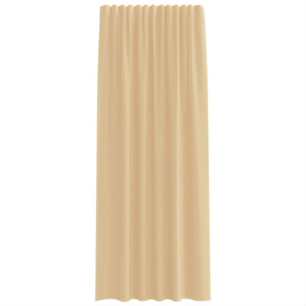vidaXL voile-gardiner med løkker 2 stk. 140x245 cm sandfarvet