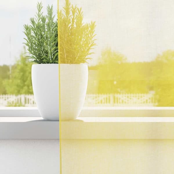 vidaXL voile-gardiner med løkker 2 stk. 140x245 cm gul