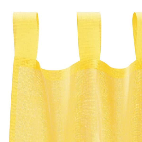 vidaXL voile-gardiner med løkker 2 stk. 140x245 cm gul