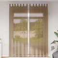 Miniatyrbillede 2 af 9: vidaXL voile-gardiner med løkker 2 stk. 140x260 cm lysebrun