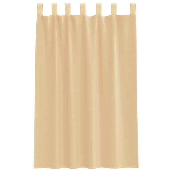 vidaXL voile-gardiner med løkker 2 stk. 140x175 cm sandfarvet