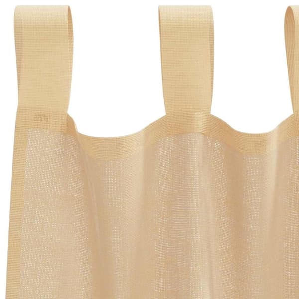 vidaXL voile-gardiner med løkker 2 stk. 140x175 cm sandfarvet