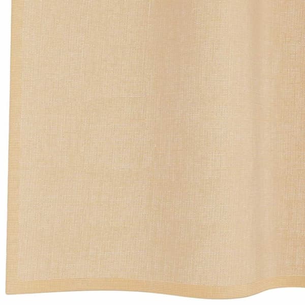 vidaXL voile-gardiner med løkker 2 stk. 140x175 cm sandfarvet