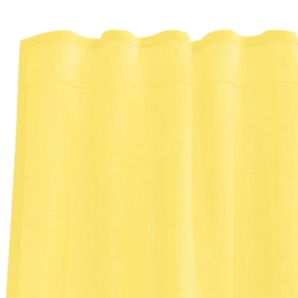vidaXL voile-gardiner med løkker 2 stk. 140x175 cm gul