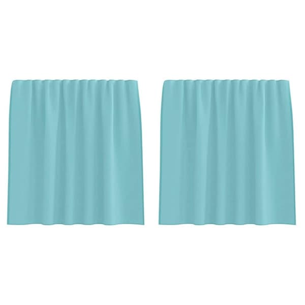 vidaXL Voilegardiner med hemper 2 stk turkis 140x140 cm