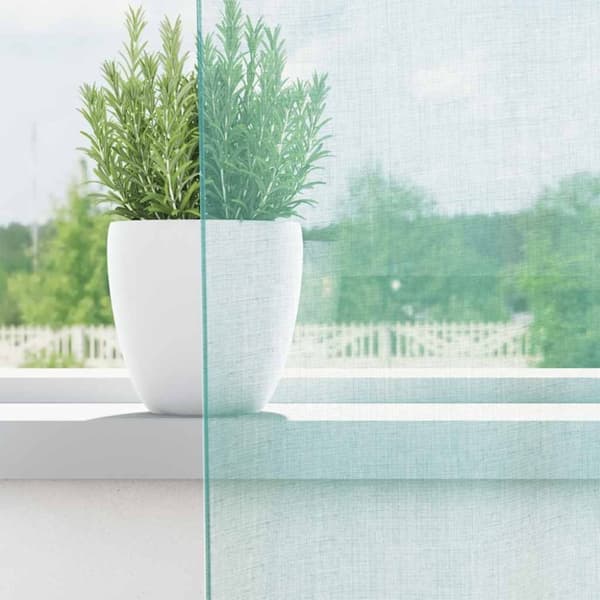 vidaXL Voilegardiner med hemper 2 stk turkis 140x140 cm