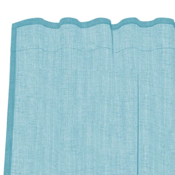 vidaXL Voilegardiner med hemper 2 stk turkis 140x140 cm