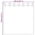 Miniatyrbilde 9 av 9: vidaXL Voilegardiner med hemper 2 stk turkis 140x140 cm