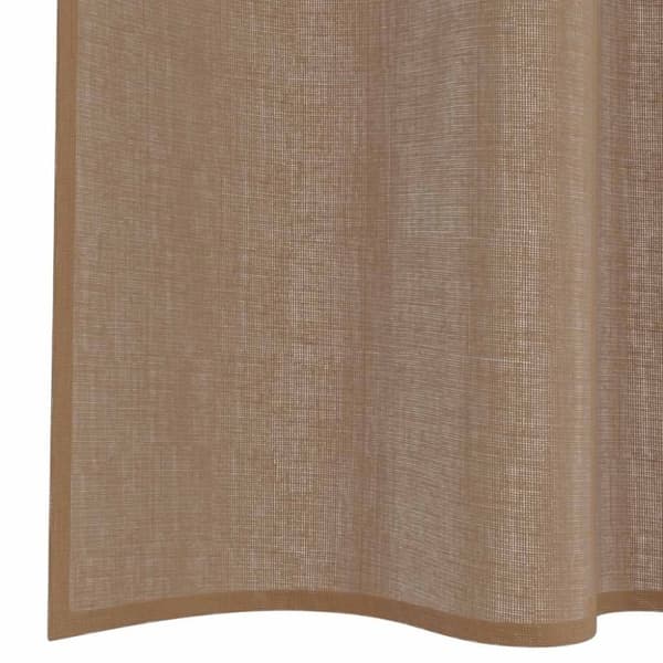 vidaXL Voile gardiner med öglor 2 st ljusbrun 140x260 cm