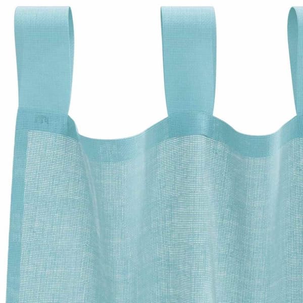 vidaXL Voilegardiner med hemper 2 stk turkis 140x225 cm