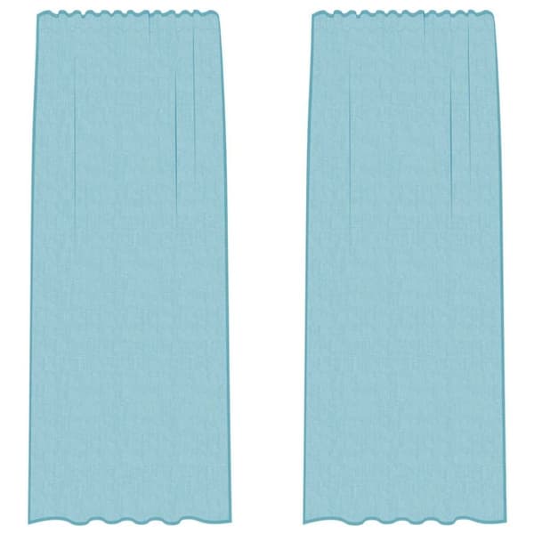 vidaXL Voilegardiner med hemper 2 stk turkis 140x225 cm