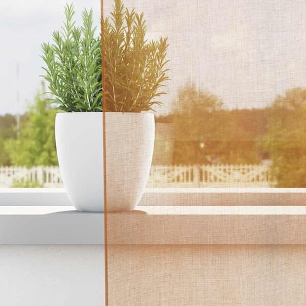 vidaXL Voilegardiner med hemper 2 stk terrakotta 140x260 cm