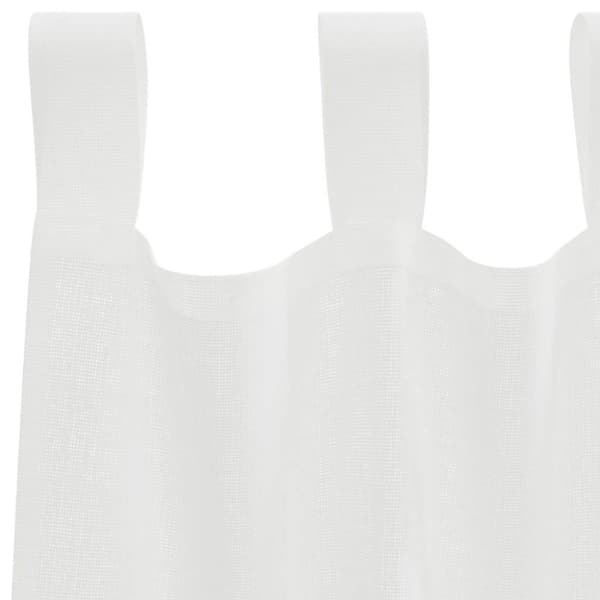 vidaXL Voilegardiner med hemper 2 stk hvit 140x225 cm