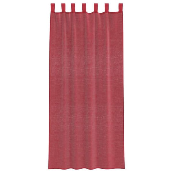 vidaXL Voilegardiner med hemper 2 stk vinrød 140x245 cm