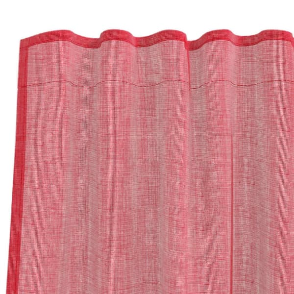 vidaXL Voilegardiner med hemper 2 stk vinrød 140x245 cm