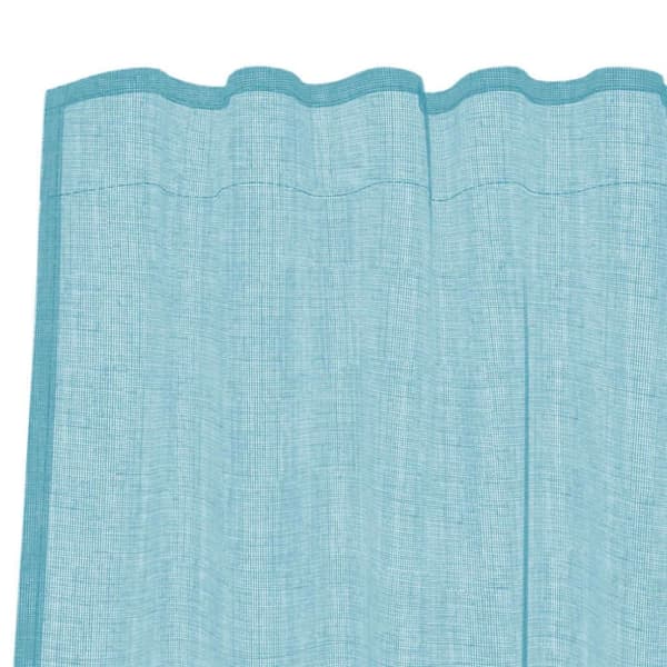 vidaXL Voilegardiner med hemper 2 stk turkis 140x245 cm