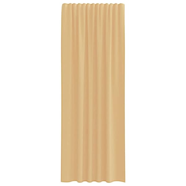 vidaXL Voile gardiner med öglor 2 st sand 140x260 cm