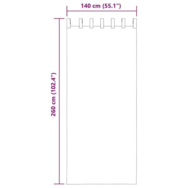 vidaXL Voilegardiner med hemper 2 stk hvit 140x260 cm