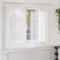 Miniatyrbild 1 av 2: Voile gardiner med öglor 2 st vit 140x175 cm