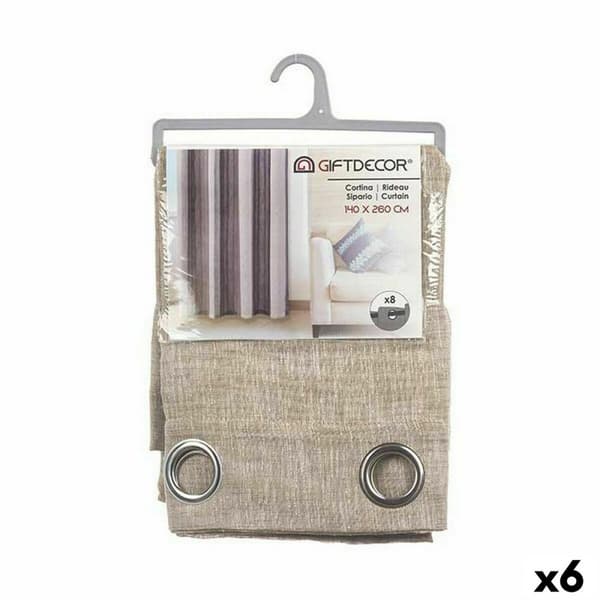 Verho Beige 140 x 0,1 x 260 cm (6 osaa)