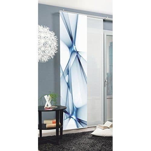 Glidgardin - Hemmode - Japansk panel - Polyester - H:245 x B:60 cm - Blå