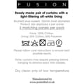 Miniatyrbild 2 av 3: Fusion - Sorbonne - 100 % bomull Par öglagardiner - 229 cm Bredd X 183 cm Drop (229 X 183 cm) i vitt