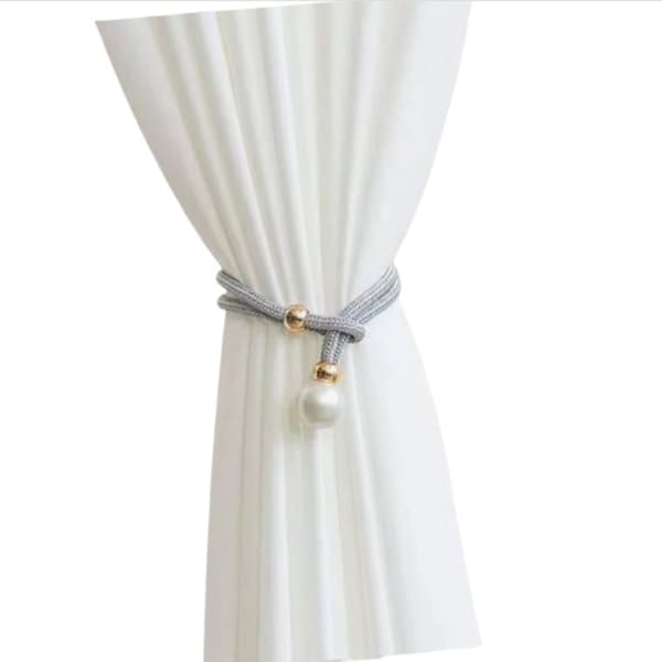 INF Eleganta gardinhållare med pärlor (set om 2)