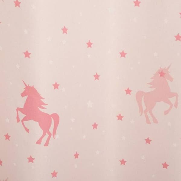 Mörkläggningsgardin för barn "Unicorn" - rosa 140x250 cm - Ljusrosa - Atmosphera inredare