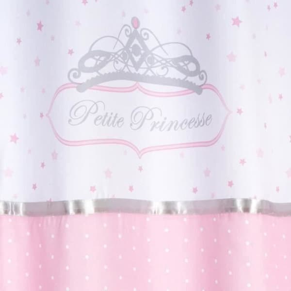Gardiner - Atmosphera - Prinsessa - Satin - Rosa och vit - 140x260cm