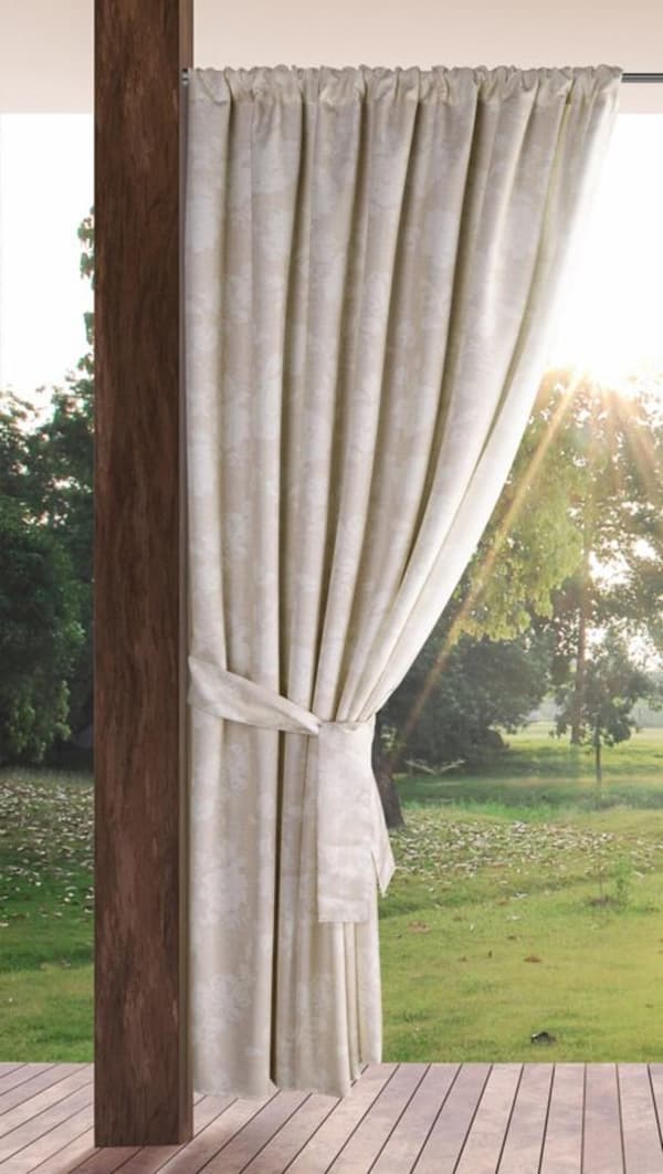 TRÄDGÅRD 15 FÄRDIG GARDIN PÅ TEJP 155 X 200 CM PULVER